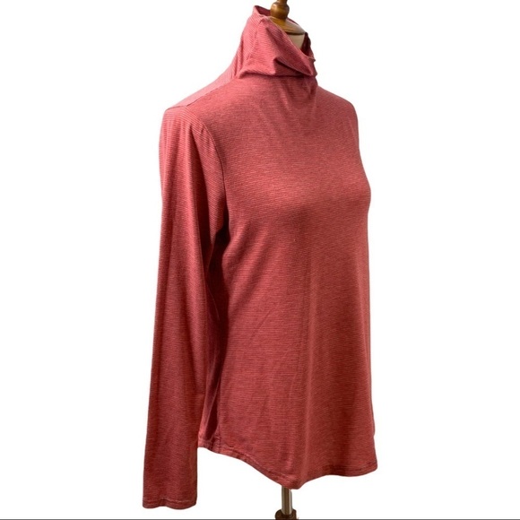 Toad & Co Micro Stripes Turtleneck Top - Picture 7 of 10